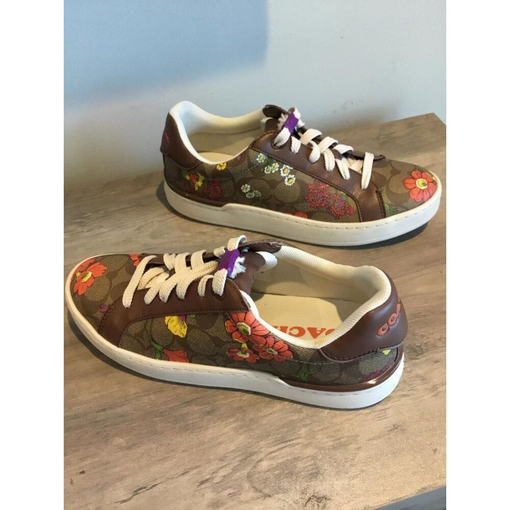 Coach Sneakers w/Xiusika Lazy Lace Shoelaces No Tie Shoelaces Size 8M NWOT - Picture 6 of 7